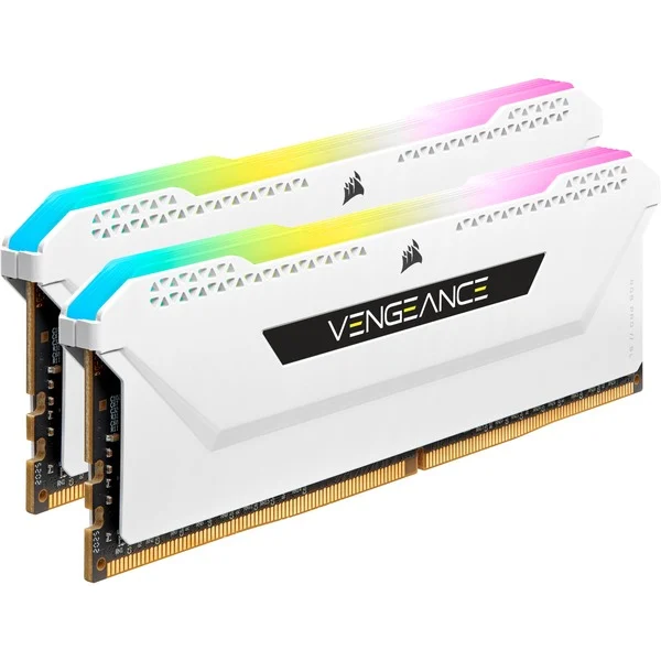 Foto 3 van Corsair Vengeance RGB PRO SL 32 GB DDR4-3200 (2x 16 GB) werkgeheugen (Wit)