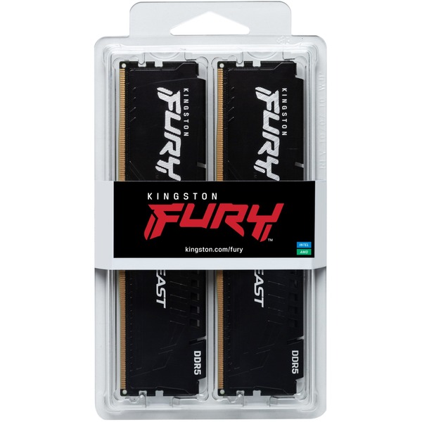 Foto 4 van Kingston FURY Beast 64 GB DDR5-6000 (2x 32 GB) werkgeheugen (Zwart)