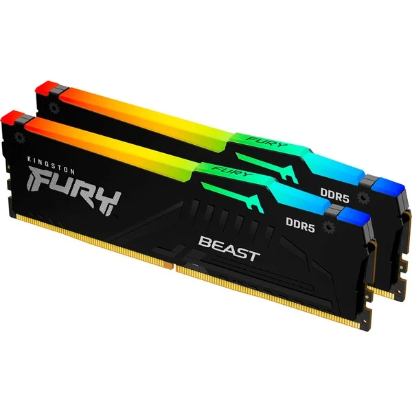 Foto 2 van Kingston FURY Beast RGB 32 GB DDR5-6000 (2x 16 GB) werkgeheugen