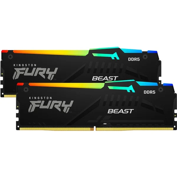 Kingston FURY Beast RGB 64 GB DDR5-6000 (2x 32 GB) werkgeheugen (Zwart, CL36)