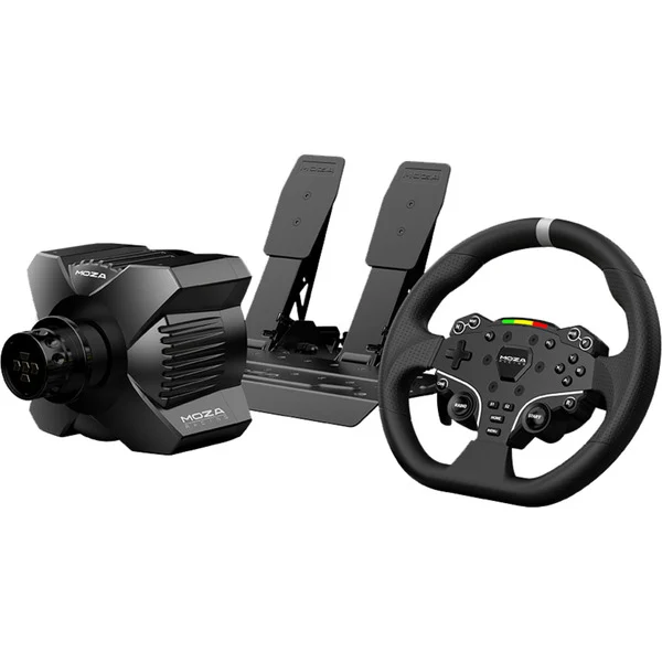 Foto 3 van MOZA R3 + ES + SR-P Lite bundel voor pc (Zwart, Basis, stuur en pedalen)