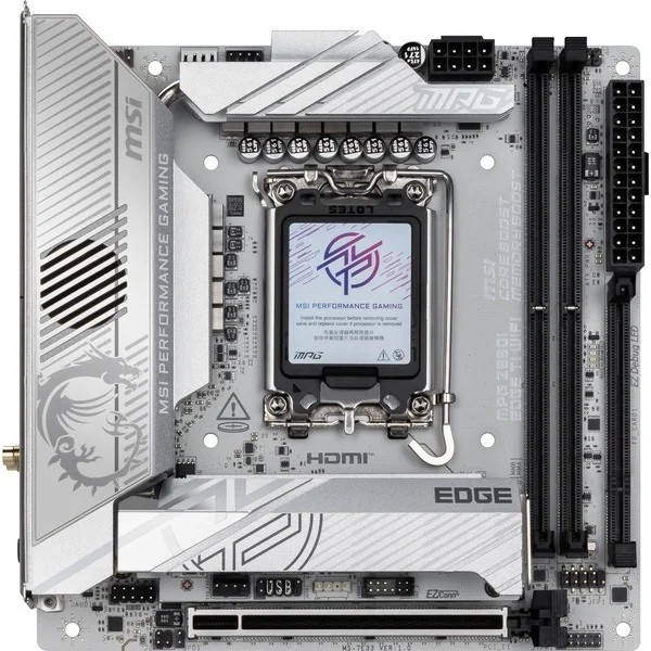Foto 2 van MSI MPG Z890I EDGE TI WIFI socket 1851 moederbord