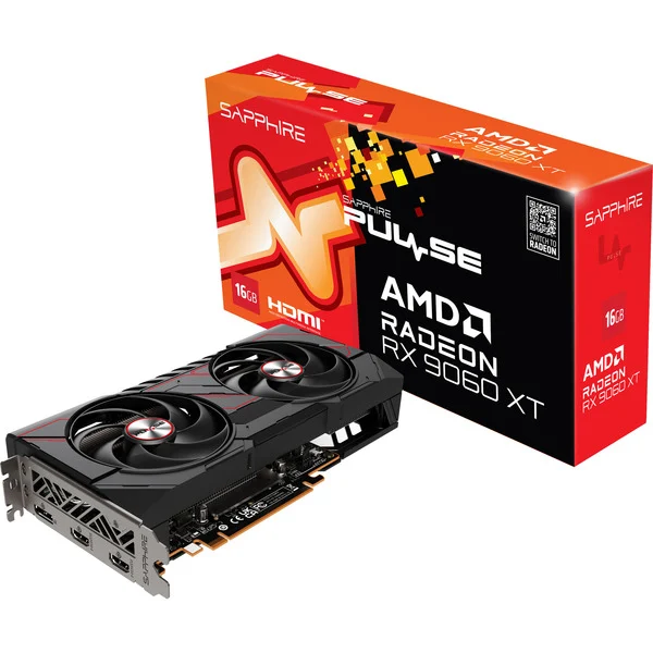 Foto 3 van SAPPHIRE Radeon RX 9060 XT PULSE 16GB OC grafische kaart